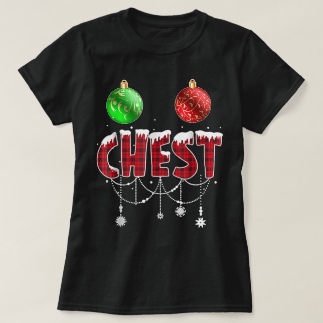 Camiseta Loucos de Natal Engraçados Casal de Correspondênci (Frente do Design)