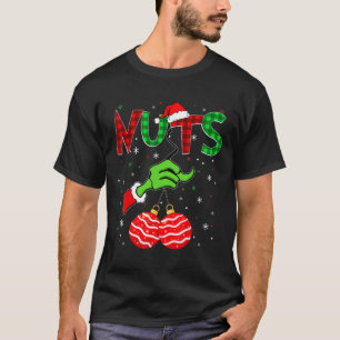 Camiseta Loucos de Natal Papais noeis Masculinos Mulheres C
