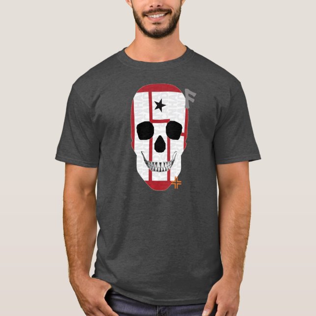 Camiseta Loucos de nove polegadas HANDSKULL básico (Frente)