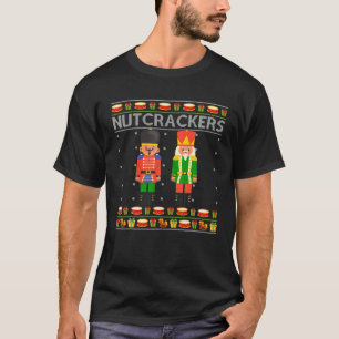 Camiseta Loucos de Nozes Soldados de Crack de Natal Feio
