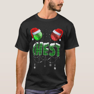 Camiseta Loucos de peito Casal de Natal Correspondente