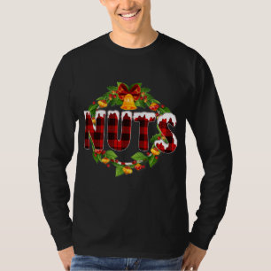 Camiseta Loucos de peito Feliz Correspondência de castanha