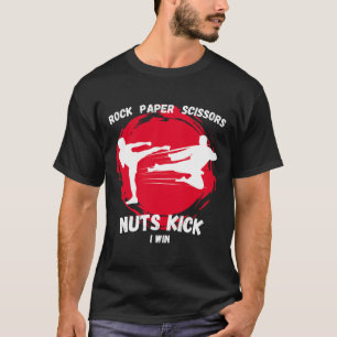 Camiseta Loucos de tesoura de papel Kick ganha Engraçado Ta