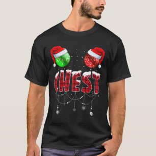 Camiseta Loucos do tórax Casais de Natal Correspondentes 1