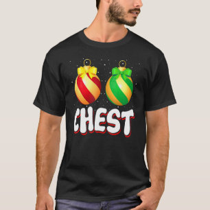 Camiseta Loucos do tórax Casais de Natal Correspondentes 6