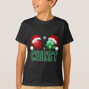 Camiseta Loucos do tórax Divertimento de Natal Casal Corres