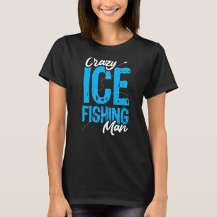 Camiseta Loucos Homens Pesca No Gelo Homem Pescador Hobby P