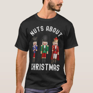 Camiseta Loucos sobre o Natal Divertido Pastel Natal Nutcra