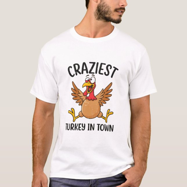 Camiseta Loucura Ação de Graças da Turquia (Frente)