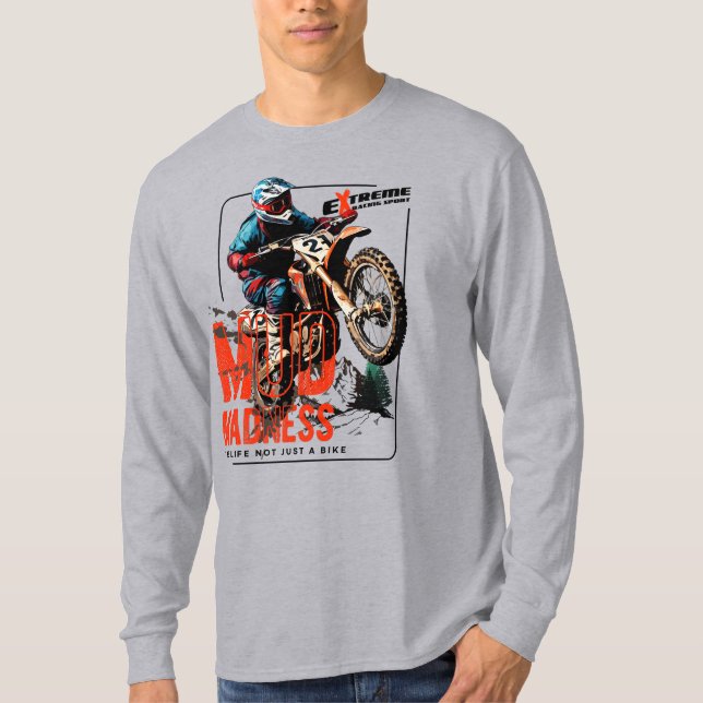 Camiseta Loucura | Capa longa masculina (Frente)