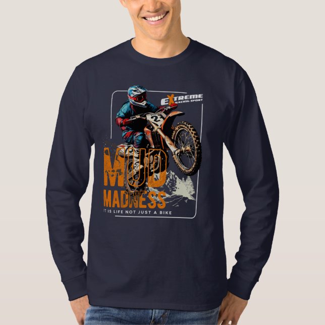 Camiseta Loucura | Capa longa masculina (Frente)