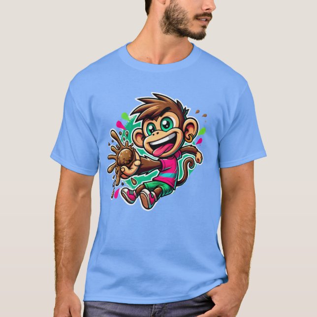 Camiseta Loucura com o macaco (Frente)