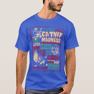 Camiseta Loucura de Catnip Gatinho Fofo Presente para Amant