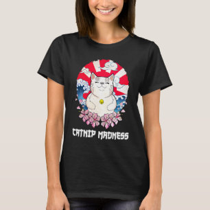 Camiseta Loucura de Erva de Gato Gato   Humor de Gatinho Mã