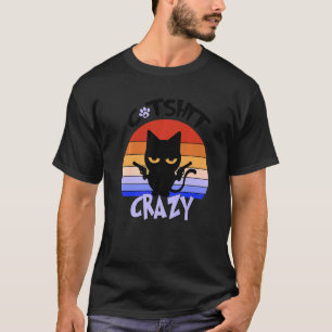 Camiseta Loucura de Merda de Gato Confronto ao Amanhecer Ga
