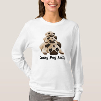 Camiseta Loucura Pug Lady