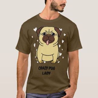 Camiseta Loucura Pug Lady