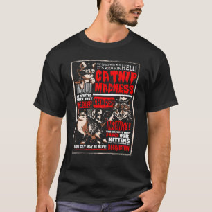 Camiseta Loucuras de Catnip Presente Fofo de Gatinho para G