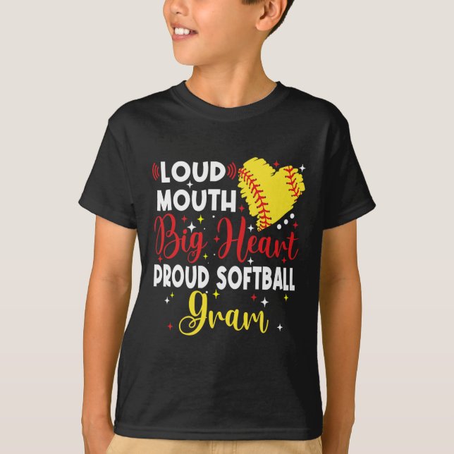 Camiseta Loud Mouth Big Heart Proud Softll Gram Mother's Da (Frente)