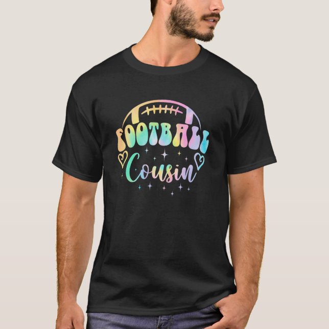 Camiseta Loud & Proud Football Cousin Game Day Vibes Senior (Frente)