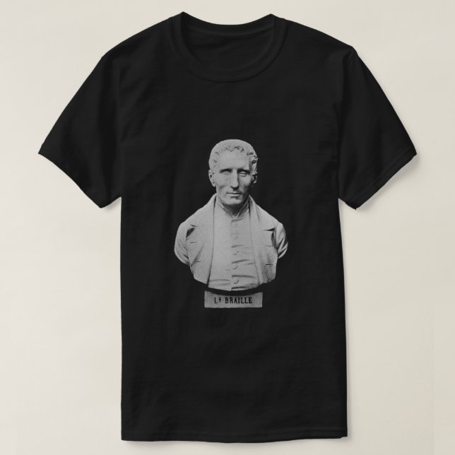 Camiseta Louis Braille Portrait (Frente do Design)