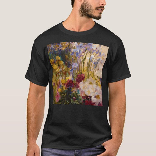Camiseta Louis Comfort Tiffany Peonies E Iris (Frente)