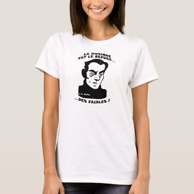 Camiseta Louis-Ferdinand Céline & música (Frente)
