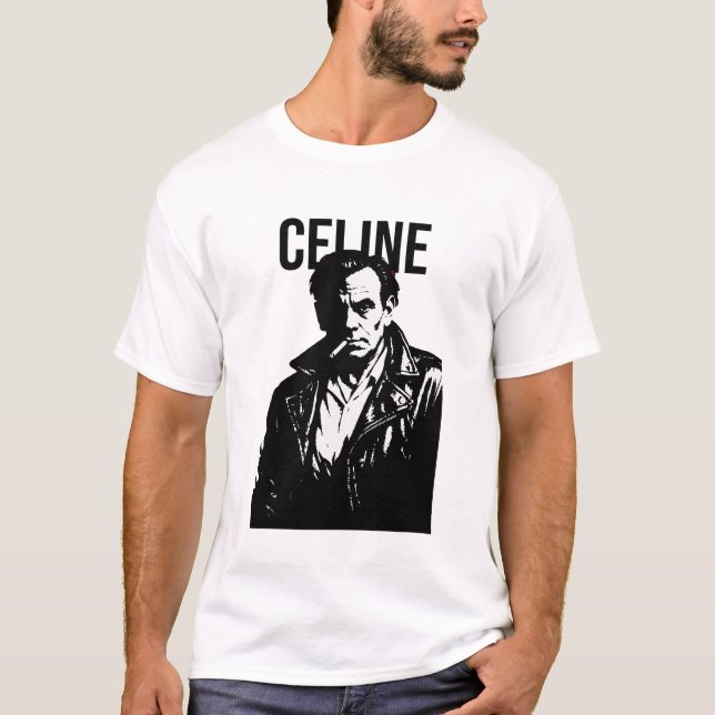 Camiseta Louis-Ferdinand Celine Noir Rebel Portrait (Frente)