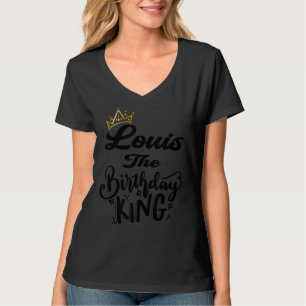 Camiseta Louis O Aniversário Rei Feliz Aniversário Homens T