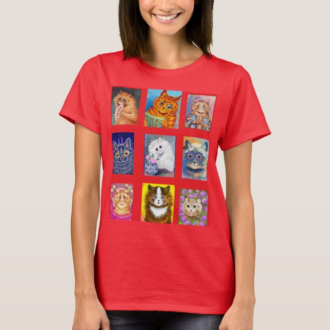 Camiseta Louis Wain, Edwardian Cats (Frente)