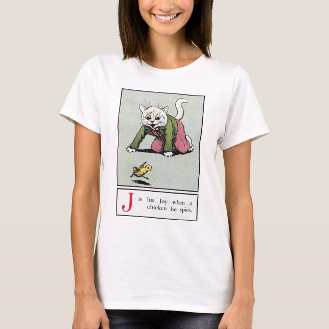 Camiseta Louis Wain, Gato Engraçado (Frente)