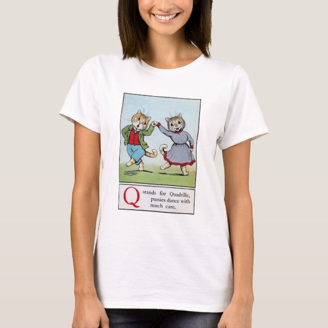 Camiseta Louis Wain, Gato Engraçado (Frente)