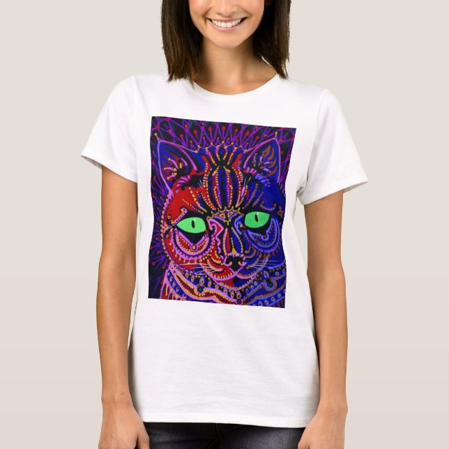 Camiseta Louis Wain Psychedelic Cat (Frente)