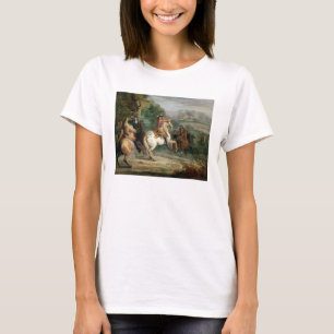 Camiseta Louis XIV (1638-1715) que vigiam o cerco de um Ci