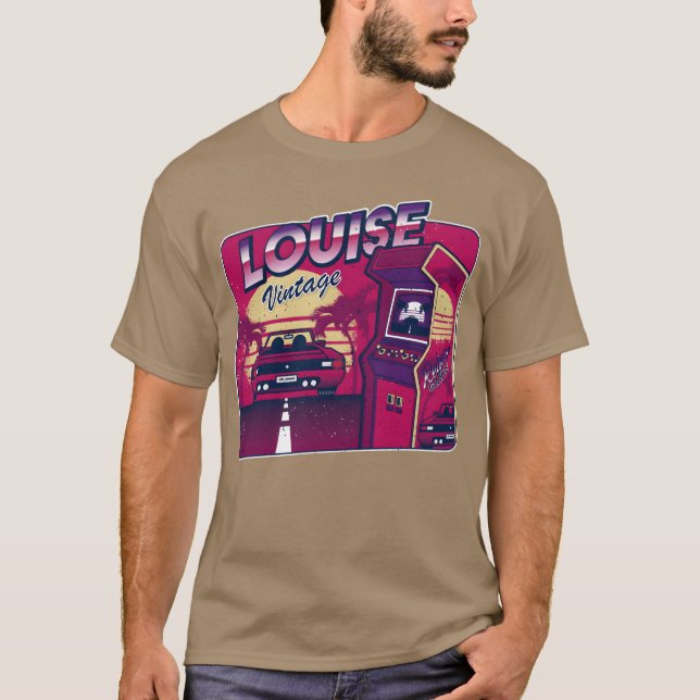 Camiseta Louise Personalized Vintage Gamer 80s 90s (Frente)