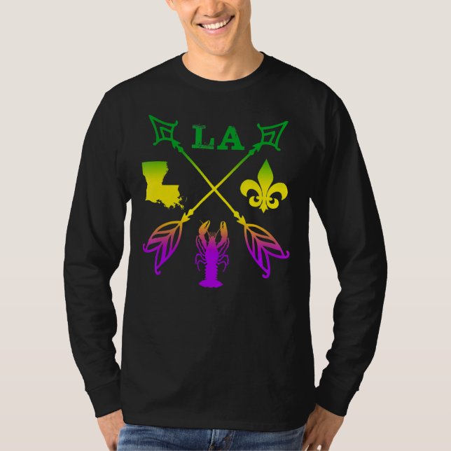 Camiseta Louisiana Arrow New Orleans Mardi Gras (Frente)