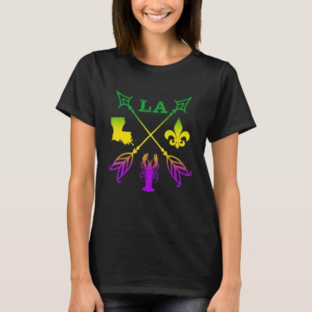 Camiseta Louisiana arrow t shirt New Orleans Mardi Gras Tsh (Frente)