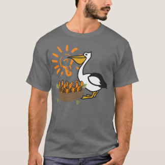 Camiseta Louisiana Brown Pelican feed Feeding Fish LA Flag