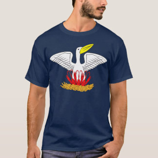 Camiseta Louisiana Brown Pelican feed Feeding Fish LA Flag
