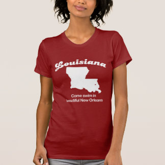 Camiseta Louisiana - natação vinda Nova Orleães bonita