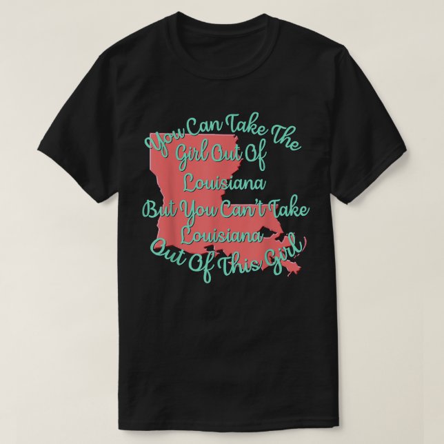 Camiseta Louisiana por ela, uma esposa filha mãe irmã Girlf (Frente do Design)