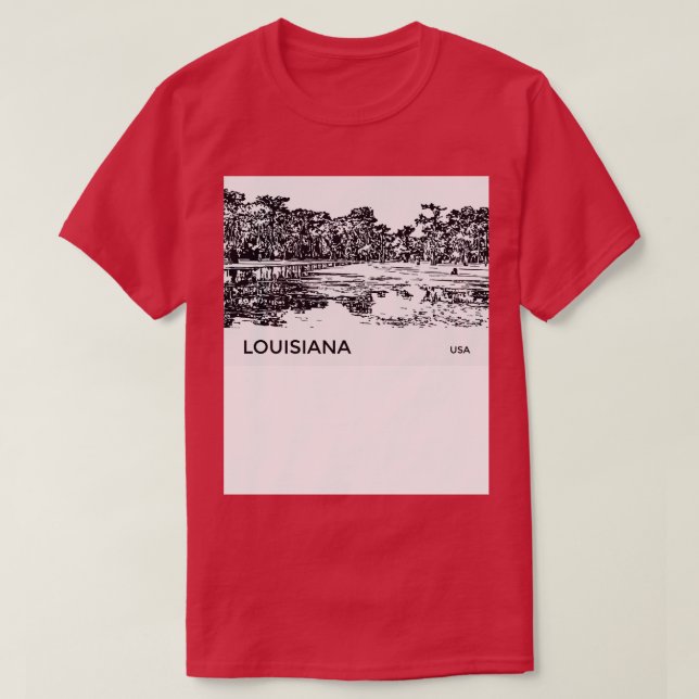 Camiseta Louisiana USA TShirt (Frente do Design)