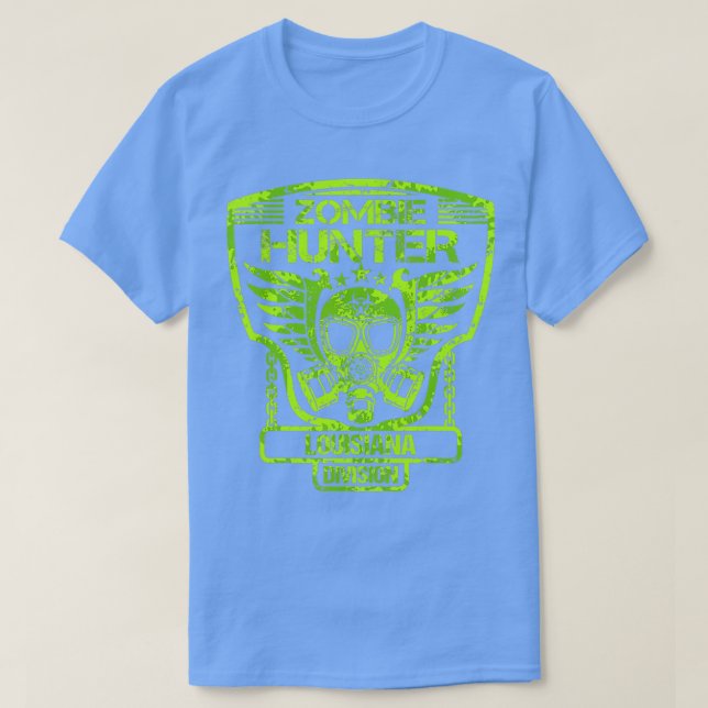 Camiseta Louisiana Zombie Hunter  (Frente do Design)