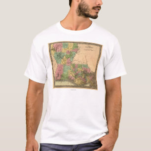 Camiseta LouisianaPanoramic MapLouisiana