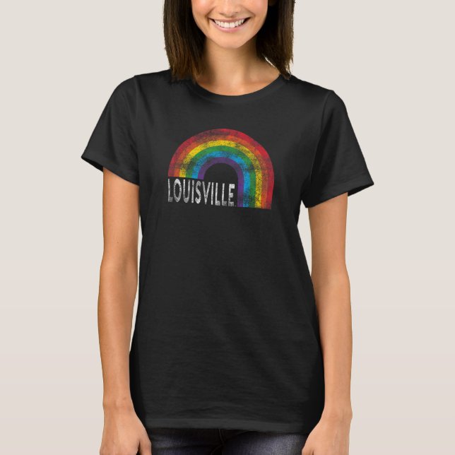 Camiseta Louisville Cardinals Pride Rainbow Vintage (Frente)