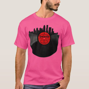 Camiseta Louisville Vintage Kentucky Skyline Vinyl Record