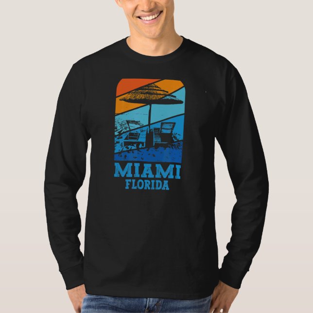 Camiseta Lounging em Miami Florida Beach (Frente)