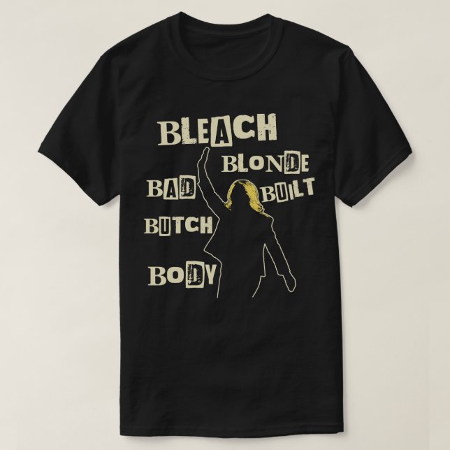 Camiseta Loura Bleach Mau Corpo 1 do Botão Construído (Frente do Design)