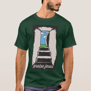 Camiseta Louvado Jesus Cristo Túmulo Vazio Gospel Cristão P