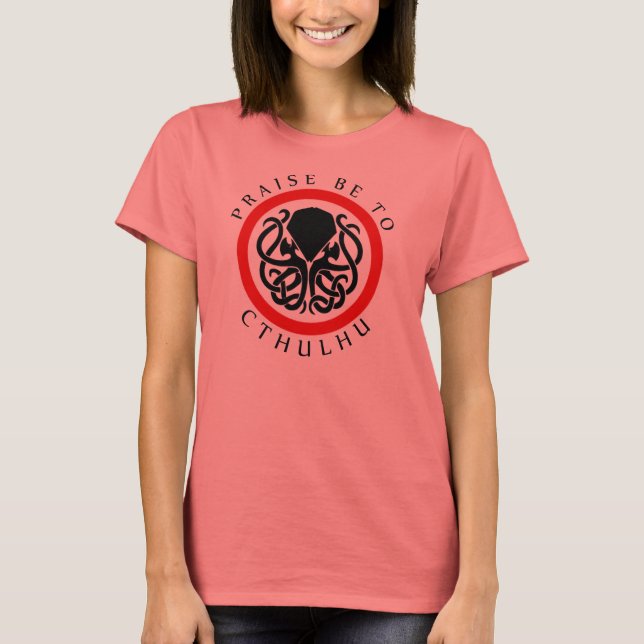 Camiseta Louvado Seja Por Cthulhu (Frente)